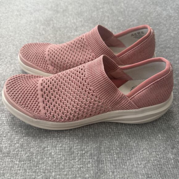 Bzees Shoes Womens Size 8.5 Pink Slip On Knit Stretch Fit Comfort Walking - Picture 1 of 11